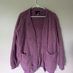 Kut from the Kloth Women's Plush Purple Teddy Jacket